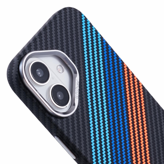 Etui do iPhone 16 Plus, Carbon Fiber MagSafe, granatowe