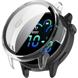 Etui z hartowanym szkłem do Garmin Vivoactive 6 – pełna ochrona 2w1 - przezroczyste