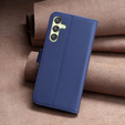 Etui z klapką do Samsung Galaxy A25 5G, BINFEN Wallet, niebieskie + szkło 9H