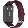 Pasek ze skóry naturalnej do Huawei Band 7, Burgundy