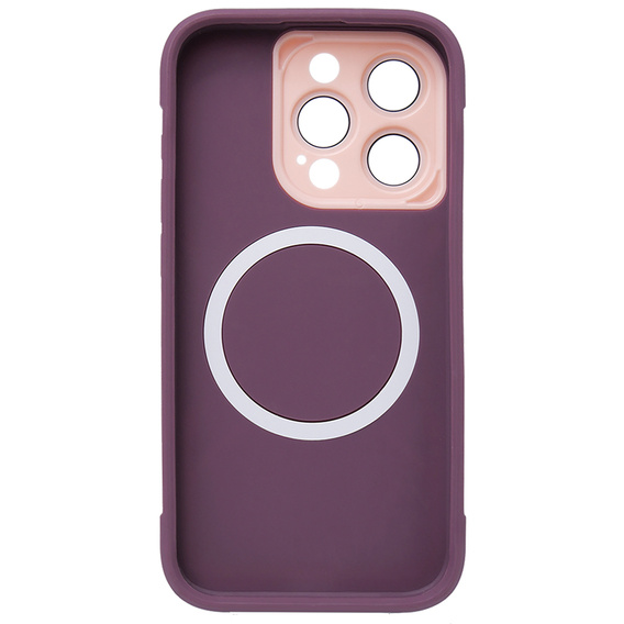 Etui do iPhone 15 Pro, ERBORD Armor Mag do MagSafe, bordowe