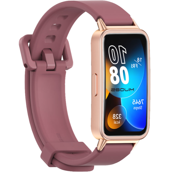 Pasek Silikonowy do Huawei Band 8 / Huawei Band 9 / Huawei Band 10, Bordowy