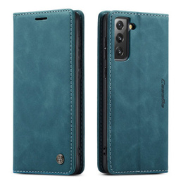 Etui CASEME do Samsung Galaxy S21 FE, Leather Wallet Case, zielone