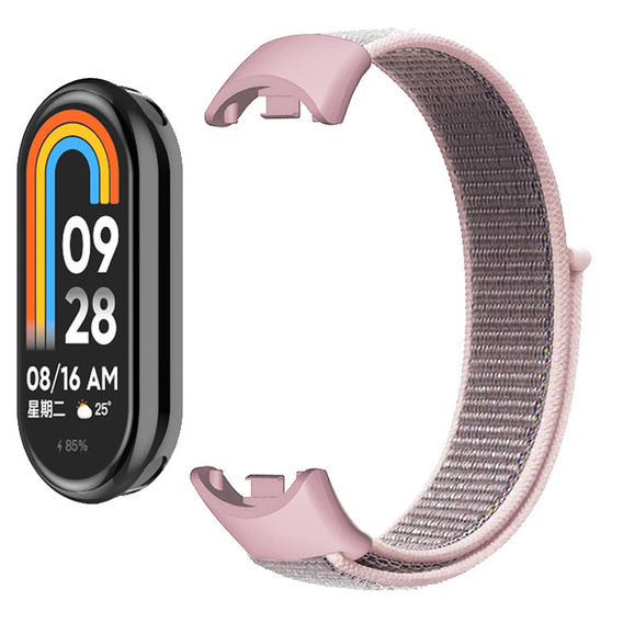 Pasek Nylonowy do Xiaomi Smart Band 10 / 9 / 8, Różowy