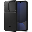 Etui Spigen do Samsung Galaxy S24 FE, Optik Armor, Czarne + Szkło Hartowane 9H