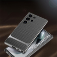 Etui do Samsung Galaxy S24 Ultra, GKK Woven Leather, szare