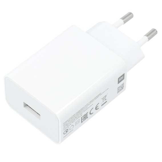 Xiaomi Oryginalna Ładowarka Sieciowa MDY-10-EF, 1x USB-A, QC3.0 3A, White (bulk)