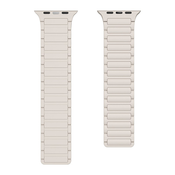 Pasek Silikonowy do Apple Watch 1/2/3/4/5/6/7/8/9/10/11/SE Ultra 1/2/3 42/44/45/46/49mm, Beżowy