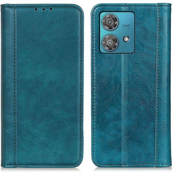 Etui do Motorola Moto G84 5G, Wallet Litchi Leather, zielone