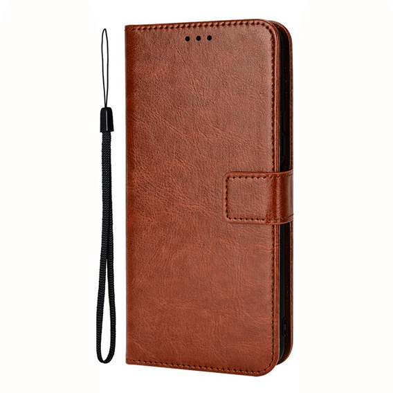 Etui z klapką do Realme 11 5G, Crazy Horse Wallet, brązowe