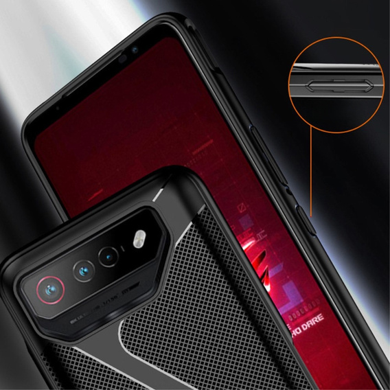 Etui do ASUS ROG Phone 8 Pro, Carbon Gel, czarne