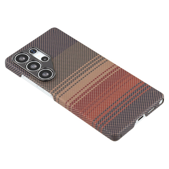 Etui do Samsung Galaxy S25 Ultra – magnetyczne z włókna aramidowego, pomarańczowe