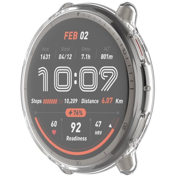 2w1 Etui z Osłoną na ekran do Amazfit Active 2, Przezroczyste