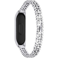 Bransoleta Rhinestone Decor do Xiaomi Mi Band 5 - Silver