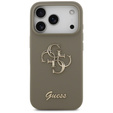 Etui GUESS do iPhone 17 Pro Max, Big 4G Script, brązowe
