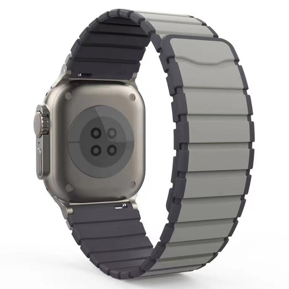 Pasek Magnetyczny do Apple Watch 1/2/3/4/5/6/7/8/9/10/11/SE Ultra 1/2/3 42/44/45/46/49mm, Szary