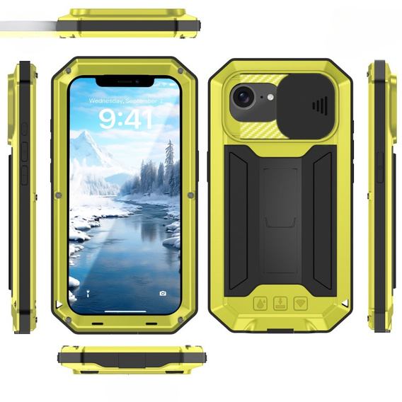 Etui pancerne do iPhone 16E, R-JUST, żółte