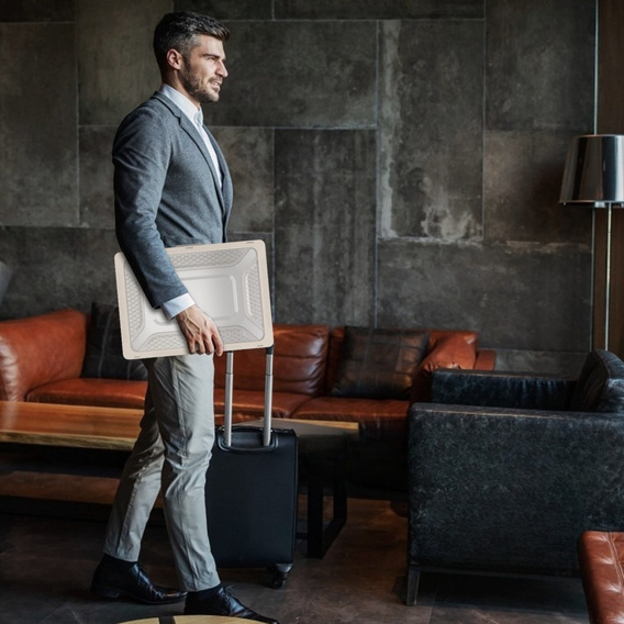 Etui Pancerne Kickstand do Macbook Pro 14 2021 A2442 2022/2023/2024/2025, Beżowe