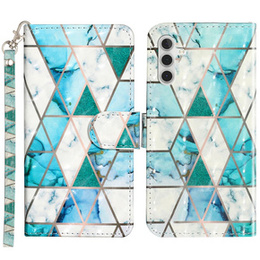 Etui z klapką do Samsung Galaxy A35 5G, Wallet, Marble zielone