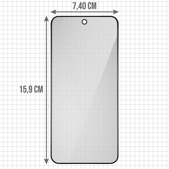 2x Szkło Prywatyzujące do Xiaomi Poco F7, ERBORD Anti-Spy Hartowane