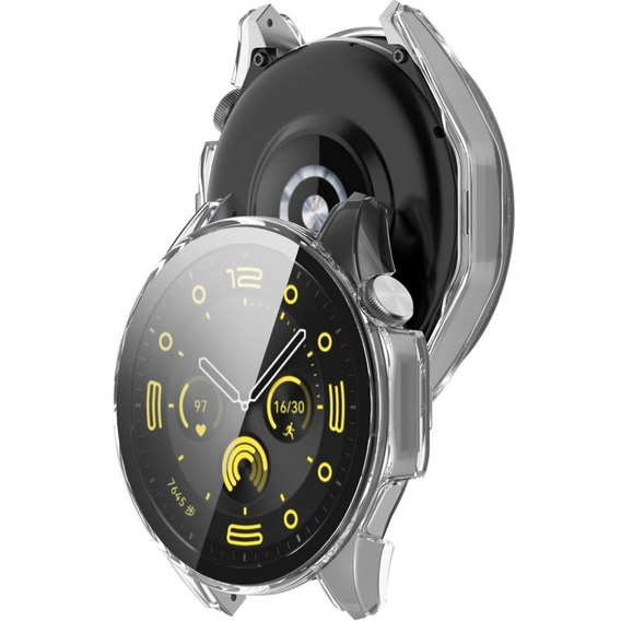 2w1 Etui + Szkło Hartowane do Huawei Watch GT 4 46mm, Przezroczyste