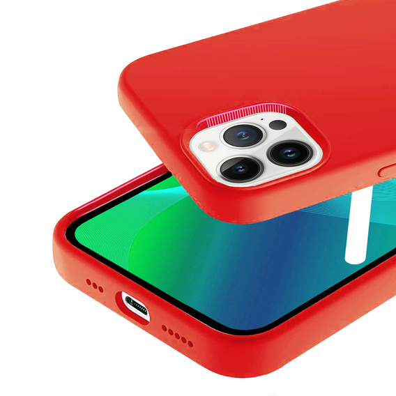 Etui ERBORD do iPhone 13 Pro Max, Silicone, Red