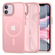Etui do iPhone 11, do MagSafe, ERBORD Matt Case, różowy + Szkło na ekran