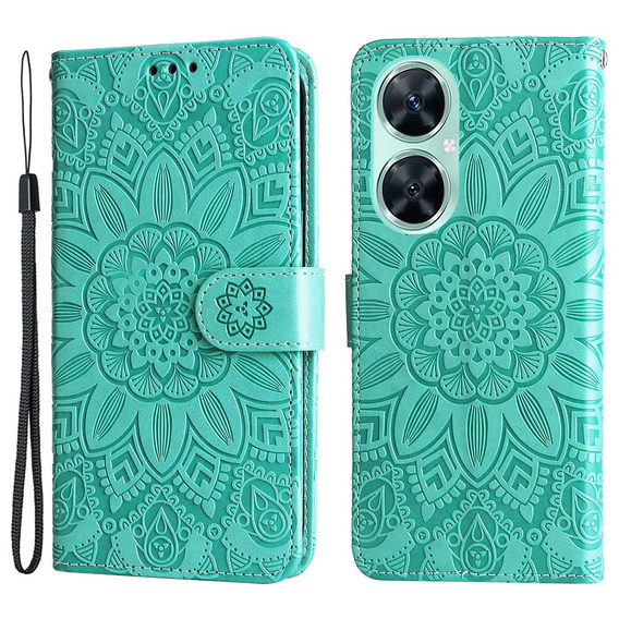 Etui do Huawei Nova 11i, Kwiaty, zielone