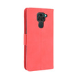 Etui z klapką do Xiaomi Redmi Note 9, Card Slot, czerwone