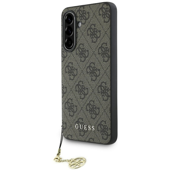 Etui GUESS do Samsung Galaxy A56, 4G Charms Collection, brązowe