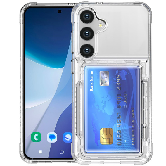 Etui do Samsung Galaxy S24+ Plus, Card Holder, przezroczyste