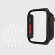 2w1 Etui + Szkło Hartowane do Apple Watch 4/5/6/SE 40MM, Czarne/Czerwone