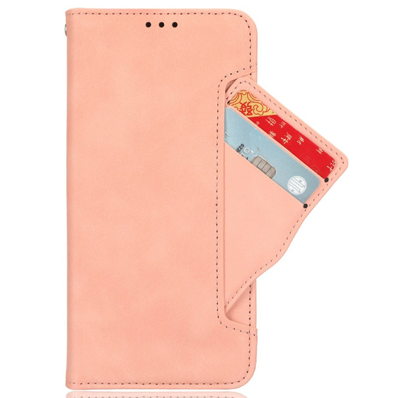 Etui z klapką do Xiaomi Redmi 13C / Poco C65, Card Slot, różowe