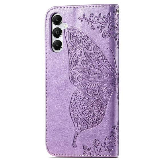 Etui z klapką do Samsung Galaxy A05s, Butterfly, fioletowe