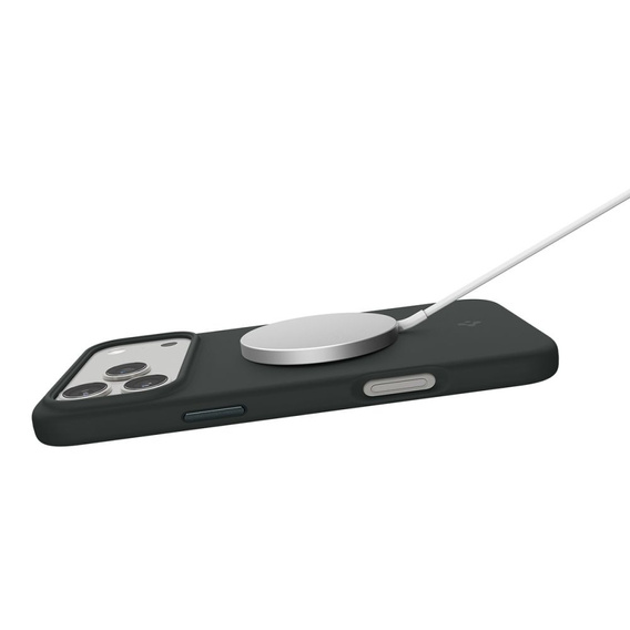 Etui Spigen do iPhone 17 Pro Max, Silicone Fit Mag MagSafe, Abyss Green