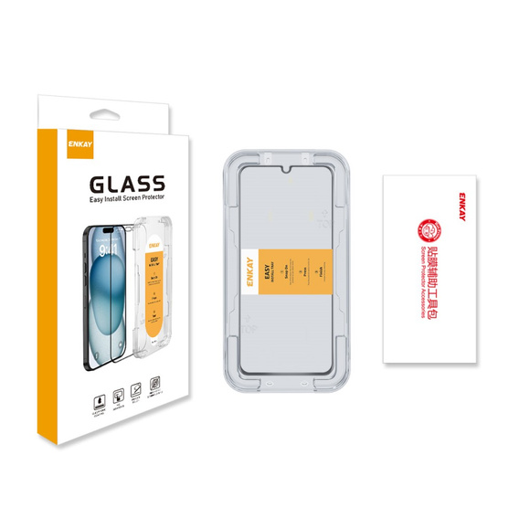 ENKAY Szkło Hartowane do Samsung Galaxy A16 / A16 5G, czarne