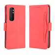 Etui z klapką do Xiaomi Mi Note 10 Lite, Card Slot, czerwone