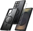 Zestaw Etui do Samsung Galaxy S25 Ultra, do MagSafe, ERBORD Matt Case, czarny + 3x Szkło na ekran