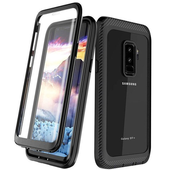 Etui do Samsung Galaxy S9+ Plus, Shockproof, z folią, czarne