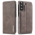 Etui z klapką do Samsung Galaxy S22+ Plus 5G, LC.IMEEKE, kawowe