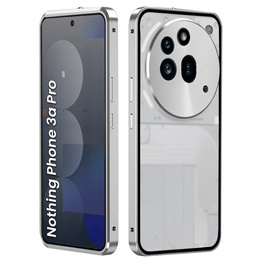 Etui do Nothing Phone 3a Pro, Frame Case, srebrne
