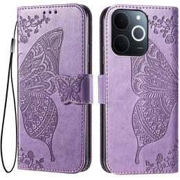 Etui z klapką do Realme Note 70T 4G, Butterfly, fioletowe