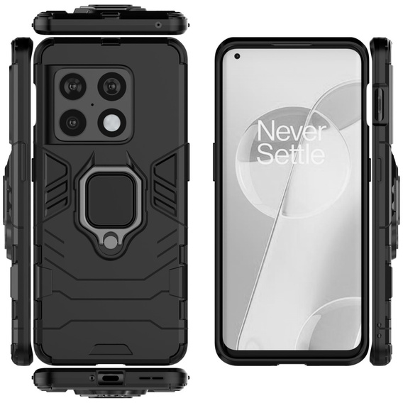 Etui do OnePlus 10 Pro 5G, Kickstand Ring, czarne
