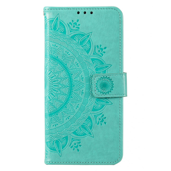 Etui z klapką do Motorola Moto E13, Mandala, zielone