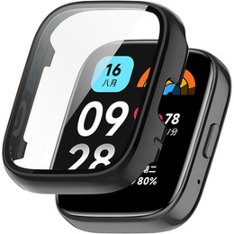2w1 Etui + Szkło Hartowane do Xiaomi Redmi Watch 3 Active, Czarny