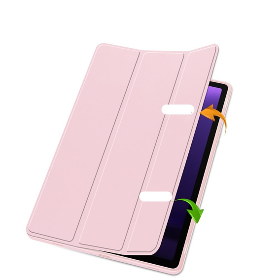 Etui do Samsung Galaxy Tab S10 Lite / S10 FE / S9 FE, Smartcase z miejscem na rysik, różowe