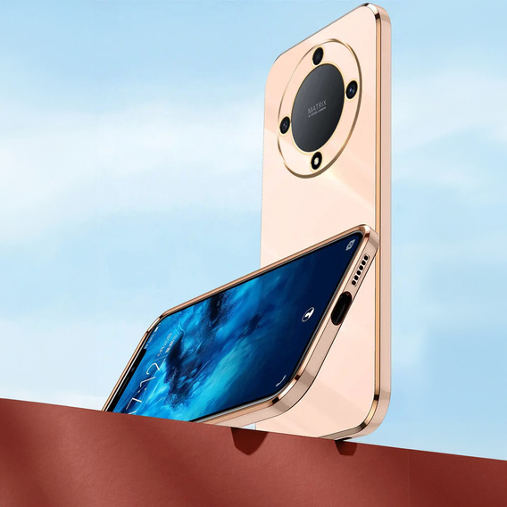 Etui do Honor Magic 6 Lite 5G, Glamour CamShield, różowe rose gold
