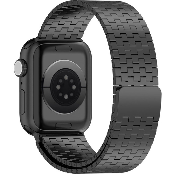 Stalowa Bransoleta do Apple Watch 1/2/3/4/5/6/7/8/9/10/11/SE Ultra 1/2/3 42/44/45/46/49mm, Czarna