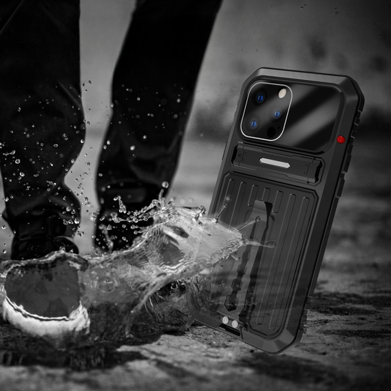 Etui do iPhone 13 Pro, Armor Kickstand, pancerne, z podstawką, czarne