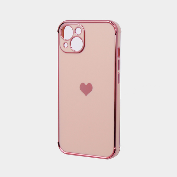 Etui do Apple iPhone 13, Electro heart, różowe rose gold